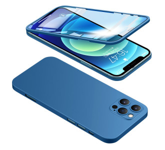 POWERTECH θήκη & tempered glass 2.5D TGC-0005 για iPhone 12 Pro, μπλε