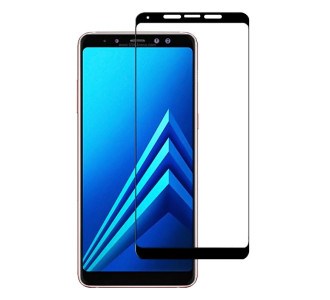 POWERTECH Tempered Glass 5D Full Glue για Samsung A8 Plus 2018, Black
