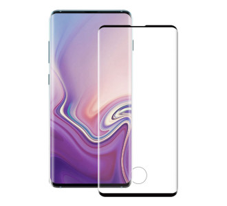 POWERTECH Tempered Glass 3D, half glue, curved, Samsung S10 Plus, μαύρο