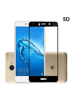 POWERTECH Tempered Glass 5D, Full Glue, Huawei Y7/Y7 Prime (2017), μαύρο