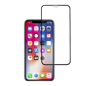 POWERTECH Tempered Glass 5D, Full Glue, iPhone 11, μαύρο