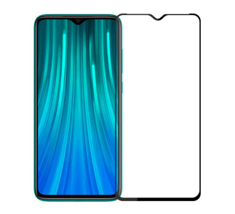 POWERTECH Tempered Glass 5D, Full Glue, Xiaomi Redmi Note 8, μαύρο