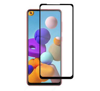 POWERTECH Tempered Glass 5D, full glue, για Samsung A21s & A21, μαύρο