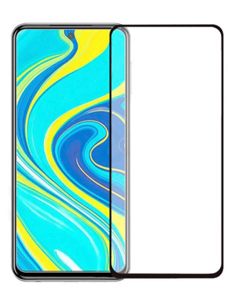 POWERTECH Tempered Glass 5D, full glue, Xiaomi Redmi Note 9 Pro, μαύρο