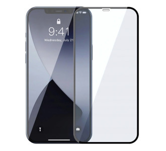 POWERTECH Tempered Glass 5D, full glue, iPhone 12 Pro Max, μαύρο