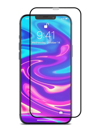 POWERTECH Tempered Glass 5D, full glue, iPhone 12 mini, μαύρο