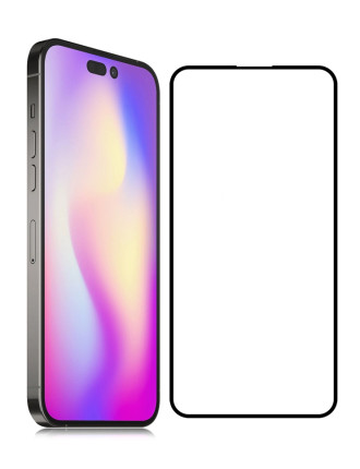 POWERTECH tempered glass 5D TGC-0571, iPhone 14 Pro, full glue, μαύρο