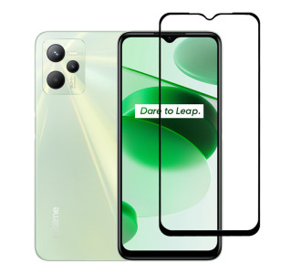 POWERTECH tempered glass 5D TGC-0579, Realme C35, full glue, μαύρο POWERTECH tempered glass 5D TGC-0579, Realme C35, full glue, μαύρο