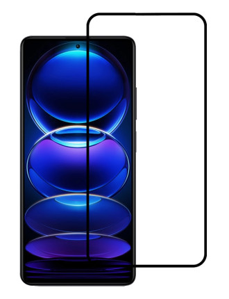 POWERTECH tempered glass 5D, full glue, Xiaomi Redmi Note 12/5G, μαύρο