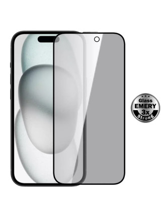 POWERTECH tempered glass Emery Private 5D TGC-0770 για iPhone 15 Pro, full glue POWERTECH tempered glass Emery Private 5D TGC-0770 για iPhone 15 Pro, full glue