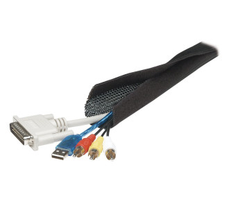 POWERTECH δεματικό καλωδίων τύπου Flex Wrap TIES-001, 1.8m, μαύρο