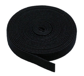 POWERTECH ταινία τύπου velcro TIES-002, πολλαπλών χρήσεων, 13mm, 3m, μαύρη