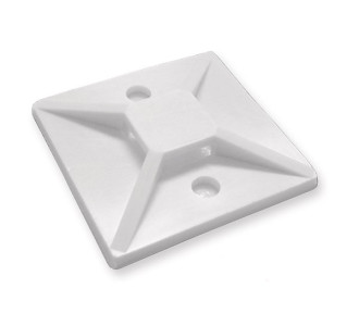 POWERTECH αυτοκόλλητη βάση δεματικών TIES-004, 30x30mm, 50τμχ, λευκό