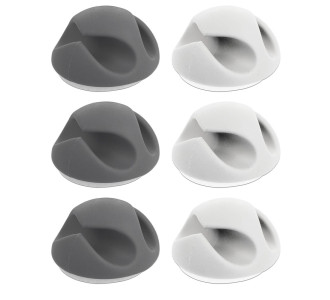 POWERTECH Οργανωτής καλωδίων σιλικόνης TIES-010, 2 καλωδίων, 6τμχ