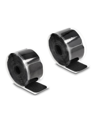 Αυτοκόλλητα τύπου Velcro TIES-067 σε ρολό 5m, 45x50mm, μαύρο