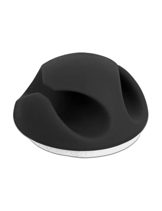 POWERTECH οργανωτές καλωδίων TIES-073, 2 θέσεις, Φ7mm, μαύρο, 10τμχ