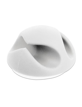 POWERTECH οργανωτές καλωδίων TIES-076, 2 θέσεις, Φ7mm, λευκό, 10τμχ