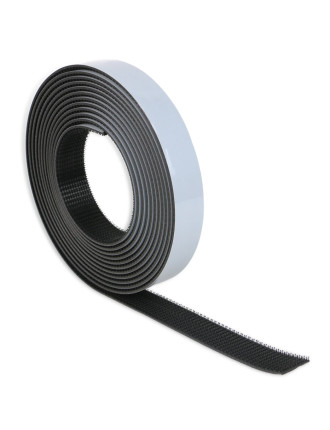 POWERTECH αυτοκόλλητη ταινία τύπου dual lock χριτς χρατς TIES-078, 25mm, 2.5m, μαύρη