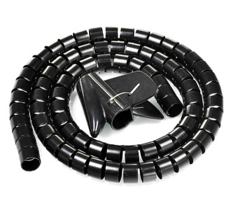 POWERTECH δεματικό καλωδίων TIES-083, πλαστικό, Φ20mm, 2m, μαύρο