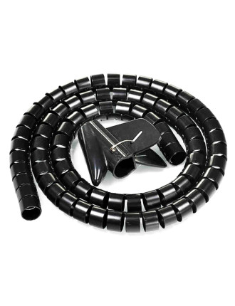 POWERTECH δεματικό καλωδίων TIES-083, πλαστικό, Φ20mm, 2m, μαύρο