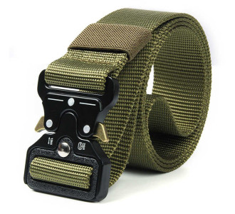 Ζώνη στρατιωτικού τύπου TMV-0044, ρυθμιζόμενη, 3.8 x 120cm, χακί