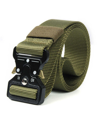 Ζώνη στρατιωτικού τύπου TMV-0044, ρυθμιζόμενη, 3.8 x 120cm, χακί Ζώνη στρατιωτικού τύπου TMV-0044, ρυθμιζόμενη, 3.8 x 120cm, χακί