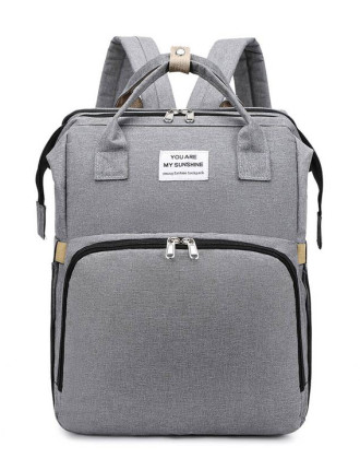 2 σε 1 τσάντα πλάτης & παιδικό κρεβατάκι TMV-0055, αδιάβροχη, γκρι 2 σε 1 τσάντα πλάτης & παιδικό κρεβατάκι TMV-0055, αδιάβροχη, γκρι