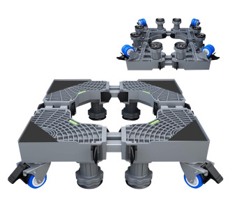 Βάση λευκών συσκευών TOOL-0066 με ρόδες, ρυθμιζόμενη, max 600kg, γκρι Βάση λευκών συσκευών TOOL-0066 με ρόδες, ρυθμιζόμενη, max 600kg, γκρι