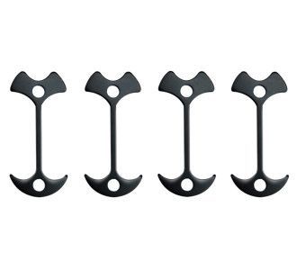 POWERTECH πασαλάκια σκηνής για ξύλινο δάπεδο TOOL-0071, μαύρο, 4τμχ