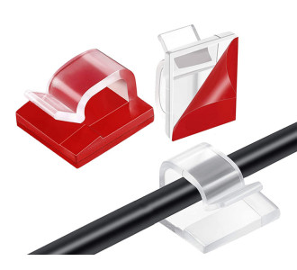 Οργανωτής καλωδίων TOOL-0090, 5x8mm, διαφανές, 50τμχ