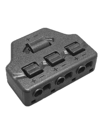 Splitter block TOOL-0096 για LED καλωδιοταινίες, 3-port, μαύρο