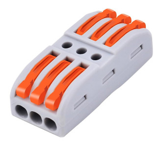 POWERTECH κλέμα σύνδεσης καλωδίων TOOL-0104, 3pin προς 3pin, 10τμχ POWERTECH κλέμα σύνδεσης καλωδίων TOOL-0104, 3pin προς 3pin, 10τμχ