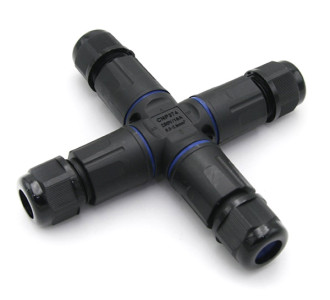 POWERTECH αδιάβροχος σύνδεσμος καλωδίων τροφοδοσίας TOOL-0114, τύπου σταυρός, 3pin, IP68, μαύρος POWERTECH αδιάβροχος σύνδεσμος καλωδίων τροφοδοσίας TOOL-0114, τύπου σταυρός, 3pin, IP68, μαύρος