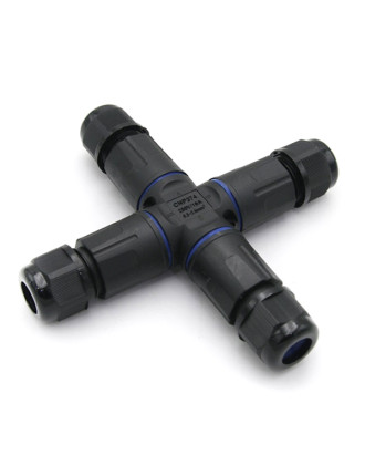 POWERTECH αδιάβροχος σύνδεσμος καλωδίων τροφοδοσίας TOOL-0114, τύπου σταυρός, 3pin, IP68, μαύρος POWERTECH αδιάβροχος σύνδεσμος καλωδίων τροφοδοσίας TOOL-0114, τύπου σταυρός, 3pin, IP68, μαύρος