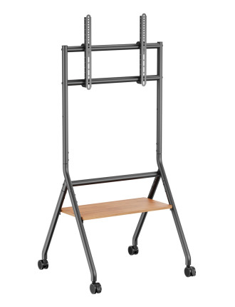 BRATECK βάση τηλεόρασης δαπέδου TTF13E-46FW, 37-86", έως 80kg, με ράφι & ροδάκια BRATECK βάση τηλεόρασης δαπέδου TTF13E-46FW, 37-86", έως 80kg, με ράφι & ροδάκια