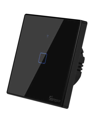 SONOFF smart διακόπτης ΤΧ-T3EU1C, αφής, Wi-Fi, μονός, μαύρος