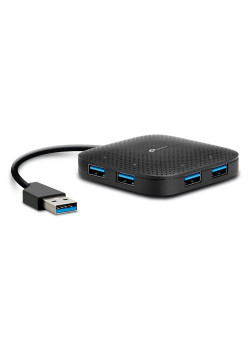 TP-LINK USB hub UH400, 4x θυρών, 5Gbps, USB σύνδεση, μαύρο, Ver. 3.0