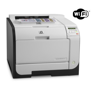 HP used Printer LaserJet M451nw, WiFi, Laser, Color, low toner