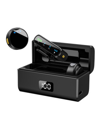 UPTECH ασύρματα μικρόφωνα UPW-M9MAX με θήκη φόρτισης, USB-C, 2.4GHz, μαύρο