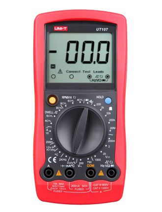 UNI-T ψηφιακό πολύμετρο αυτοκινήτων UT107, RPM/Dwell, test μπαταρίας