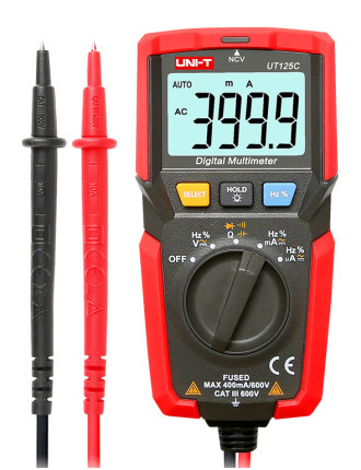 UNI-T μίνι ψηφιακό πολύμετρο UT125C, 600V AC/DC, NCV