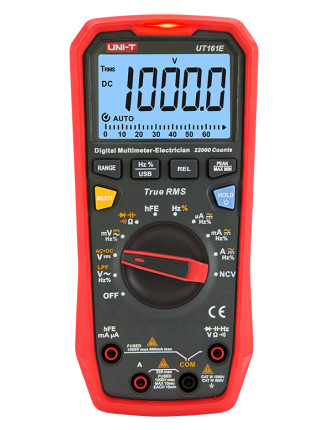 UNI-T ψηφιακό πολύμετρο UT161E, 1000V AC/DC, NCV, True RMS UNI-T ψηφιακό πολύμετρο UT161E, 1000V AC/DC, NCV, True RMS