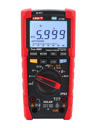UNI-T ψηφιακό πολύμετρο Solar Pro UT196, 1700V DC/1500V AC, True RMS