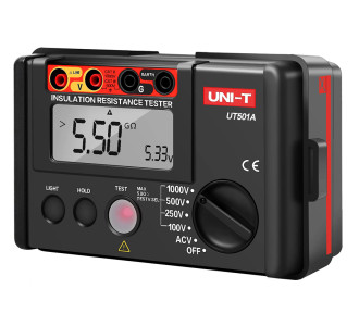 UNI-T Tester μόνωσης UT501A, 100V/250V/500V/1000V UNI-T Tester μόνωσης UT501A, 100V/250V/500V/1000V
