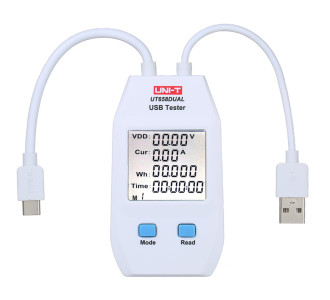 UNI-T USB συσκευή ελέγχου καλωδιώσεων UT658DUAL, Type A, Type C