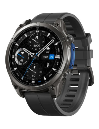 ZEBLAZE smartwatch Vibe 8 με φακό, heart rate, 1.43" AMOLED, 5 ΑΤΜ, MIL-STD-810H, μαύρο