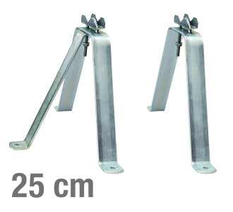 VIKAR Βάση τοίχου 21004 για στήριξη ιστού, ατσάλινη, 25cm, 2τμχ