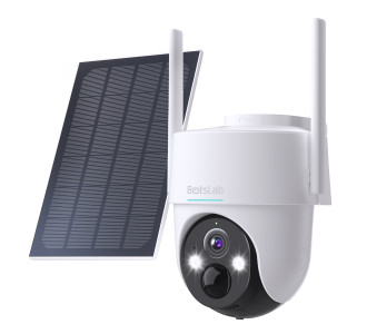 BOTSLAB smart ηλιακή κάμερα W313, 3MP/2K, WiFi, PTZ, SD, 5200mAh, IP65