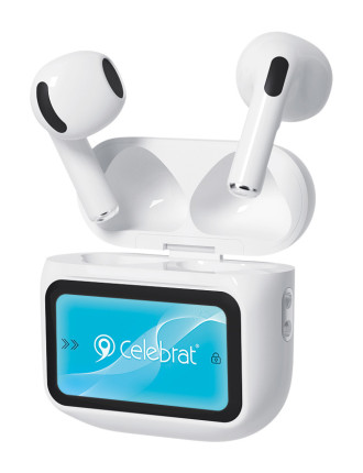 CELEBRAT earphones με θήκη φόρτισης W76, True Wireless, 13mm, 25/300mAh, λευκά CELEBRAT earphones με θήκη φόρτισης W76, True Wireless, 13mm, 25/300mAh, λευκά