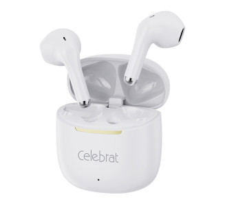 CELEBRAT earphones με θήκη φόρτισης W79, True Wireless, 13mm, 30/300mAh, λευκά CELEBRAT earphones με θήκη φόρτισης W79, True Wireless, 13mm, 30/300mAh, λευκά